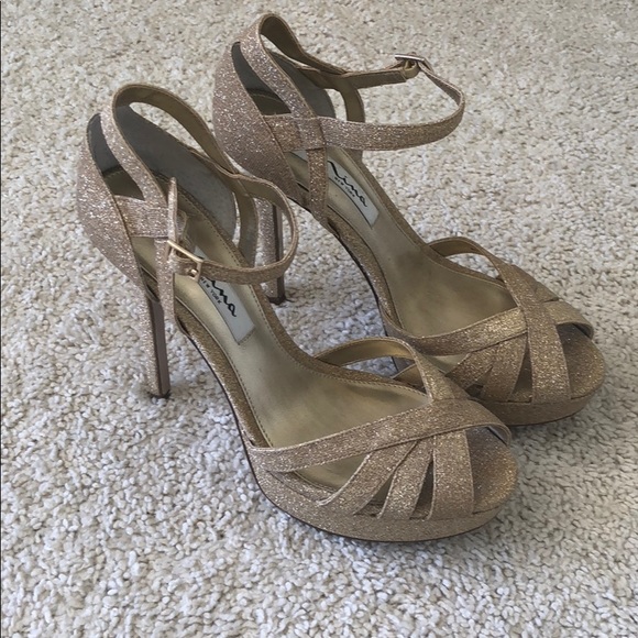 nina gold heels